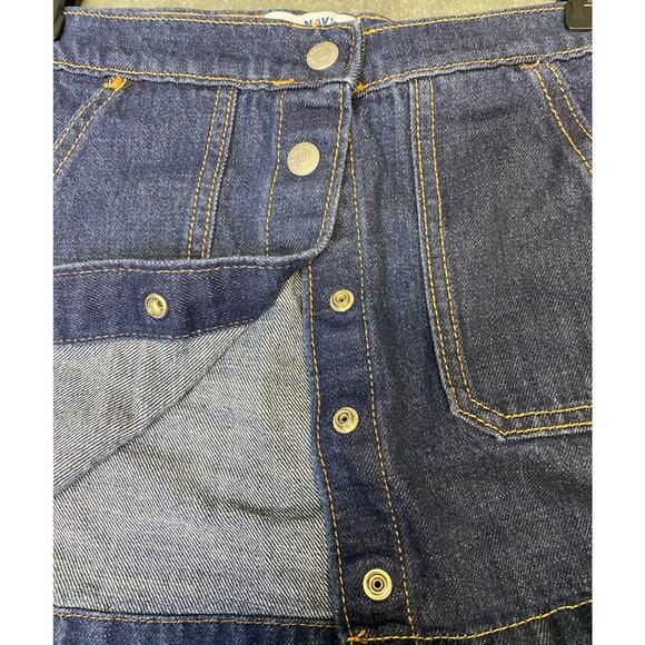 Old Navy Girls Jean Skirt Snap Front Adjustable Waist Size S 6/7 Denim Skirt - Picture 7 of 11